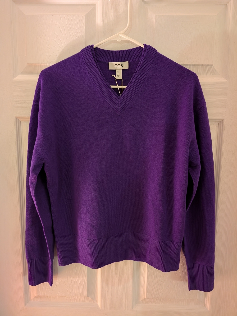 MERINO WOOL LAYERED V-NECK SWEATER - Women's - Purple